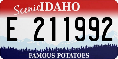 ID license plate E211992