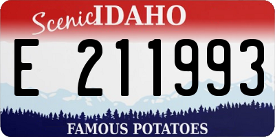 ID license plate E211993