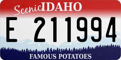 ID license plate E211994