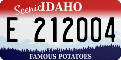 ID license plate E212004