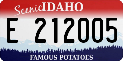 ID license plate E212005