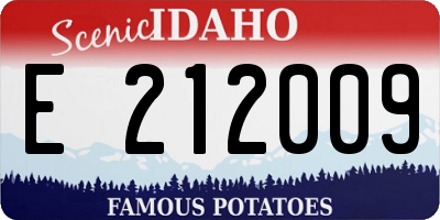 ID license plate E212009