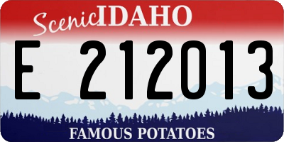 ID license plate E212013