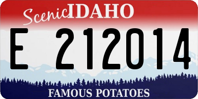 ID license plate E212014