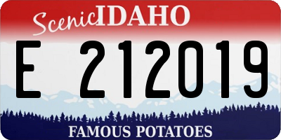 ID license plate E212019