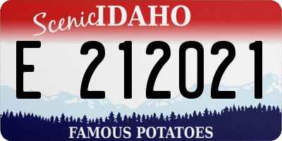 ID license plate E212021