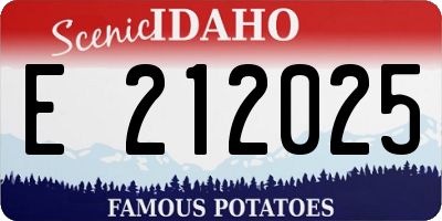 ID license plate E212025