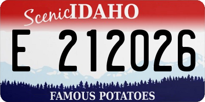 ID license plate E212026