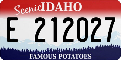 ID license plate E212027