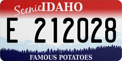 ID license plate E212028