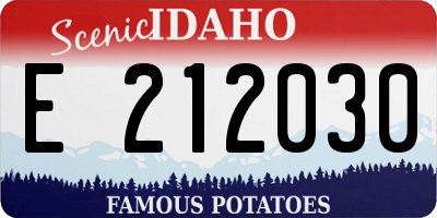 ID license plate E212030