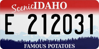 ID license plate E212031