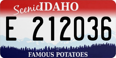 ID license plate E212036