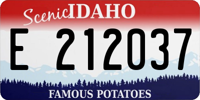 ID license plate E212037