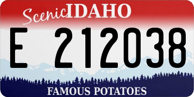 ID license plate E212038