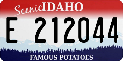 ID license plate E212044