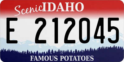 ID license plate E212045