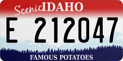 ID license plate E212047