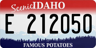 ID license plate E212050