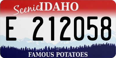 ID license plate E212058