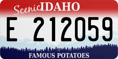 ID license plate E212059