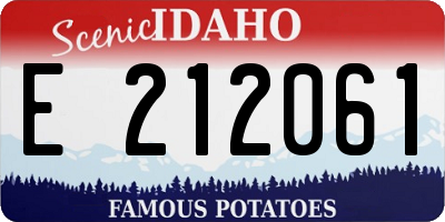 ID license plate E212061