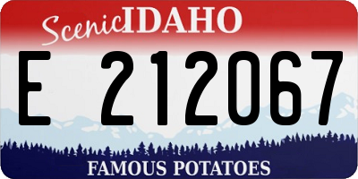 ID license plate E212067