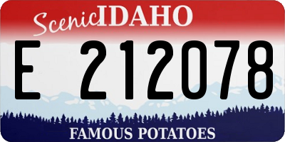 ID license plate E212078