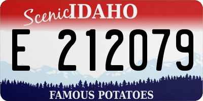 ID license plate E212079
