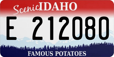 ID license plate E212080