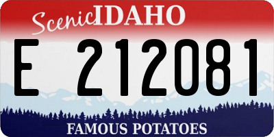 ID license plate E212081