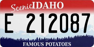 ID license plate E212087