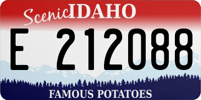 ID license plate E212088