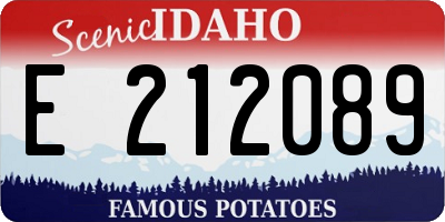 ID license plate E212089