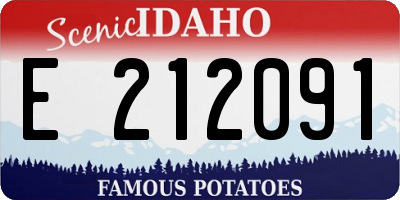 ID license plate E212091