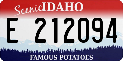 ID license plate E212094