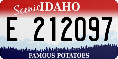 ID license plate E212097