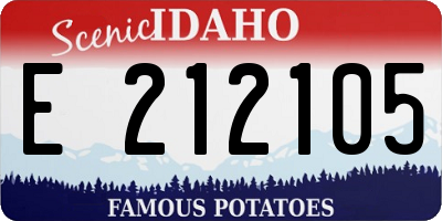 ID license plate E212105
