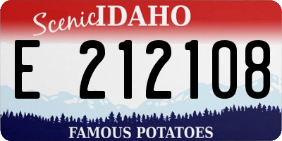 ID license plate E212108