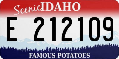 ID license plate E212109