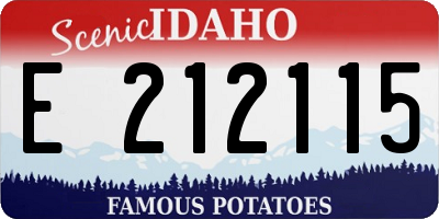 ID license plate E212115