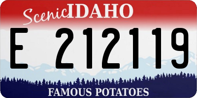 ID license plate E212119