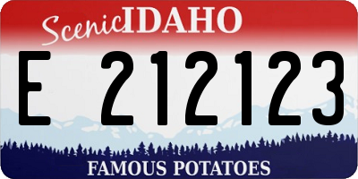 ID license plate E212123