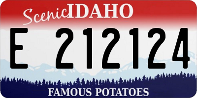 ID license plate E212124
