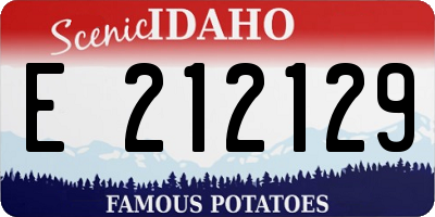 ID license plate E212129