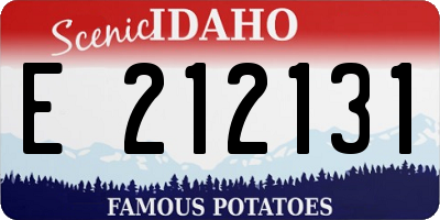 ID license plate E212131