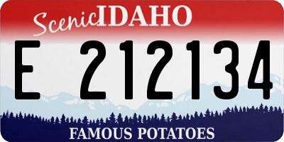 ID license plate E212134