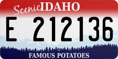 ID license plate E212136