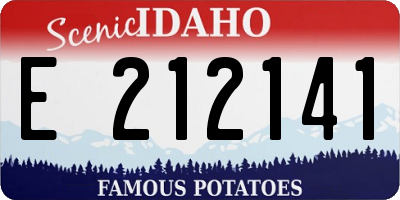 ID license plate E212141