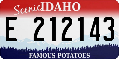 ID license plate E212143
